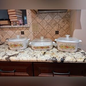 Corningware Floral Design Baking Dish Set